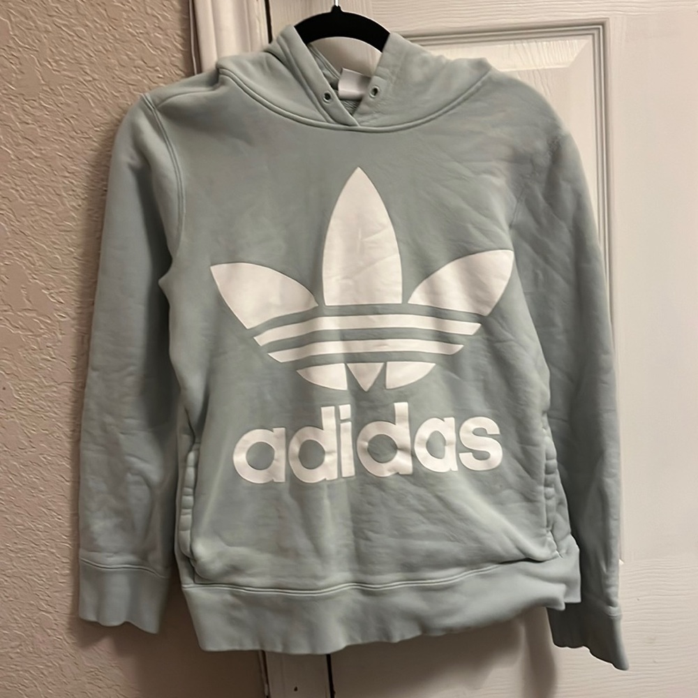 sage green adidas hoodie